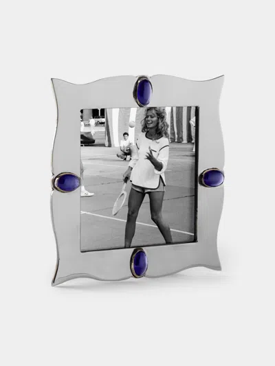 Antique And Vintage 1950s Silver-plated And Glass Photo Frame