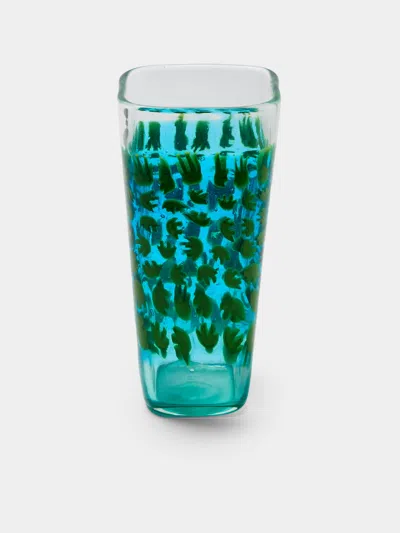 Antique And Vintage 1951 Riccardo Licata For Cenedese Glass Vase (9in/23.5cm) In Green