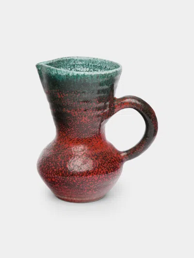 Antique And Vintage 1960s Accolay Ceramic Jug In Multi