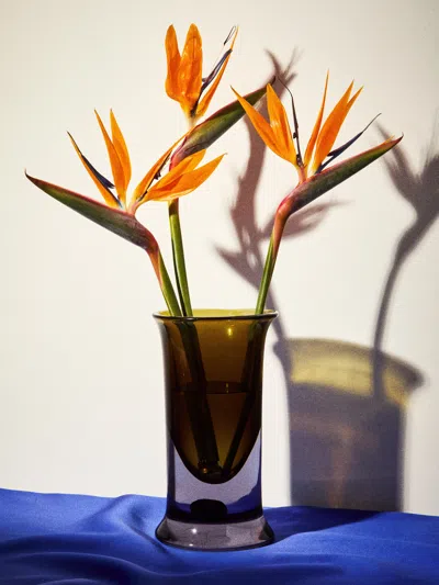 Antique And Vintage 1960s Antonio Da Ros For Cenedese Murano Glass Vase (11in/28cm) In Brown