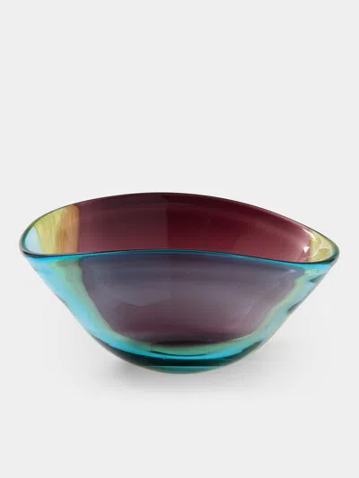 Antique And Vintage 1960s Archimede Seguso Glass Bowl In Multi