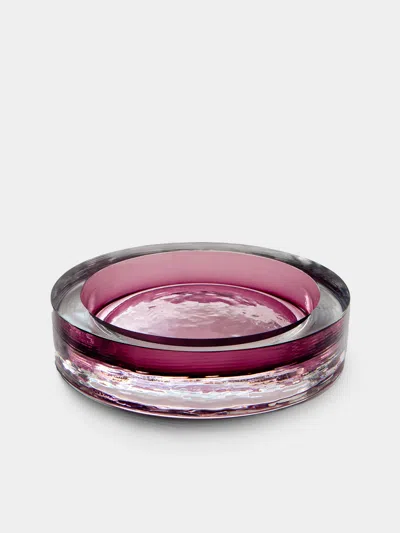 Antique And Vintage 1960s Barbini Murano Glass Bowl In Purple