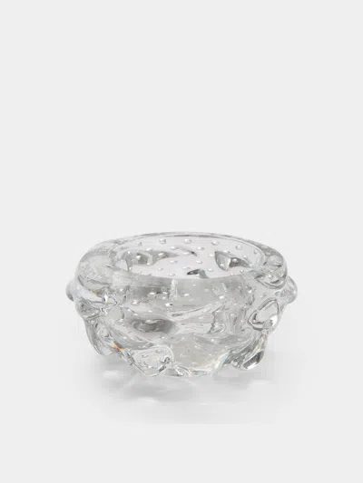 Antique And Vintage 1960s Barovier & Toso Glass Trinket Bowl In Transparent