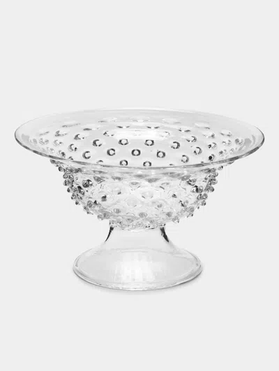 Antique And Vintage 1960s Barovier Murano Glass Raised Bowl  Abask Luxury Gift In Transparent