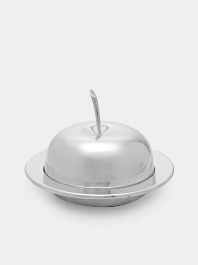 Antique And Vintage 1960s Christofle Silver-plated Apple Dish  Abask Luxury Gift In Metallic