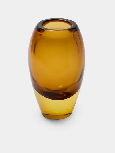 Antique And Vintage 1960s Flavio Poli For Seguso Vetri D'arte Sommerso Murano Glass Vase (10in/25.5cm) In Orange