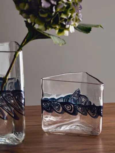 Antique And Vintage 1960s Gianmaria Potenza La Murrina Murano Glass Vase  Abask Luxury Gift In Blue