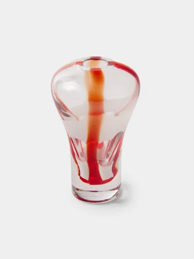 Antique And Vintage 1960s Guzzini Murano Glass Bud Vase (5.5in/13.5cm) In Transparent