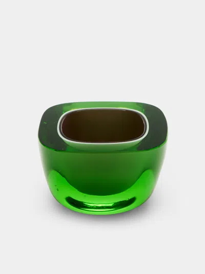 Antique And Vintage 1960s Murano Glass Ashtray In Green