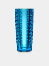 Antique And Vintage 1960s Murano Glass Vase (9.5in/24.5cm) In Blue