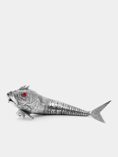 Antique And Vintage 1960s Sterling Silver Articulating Fish