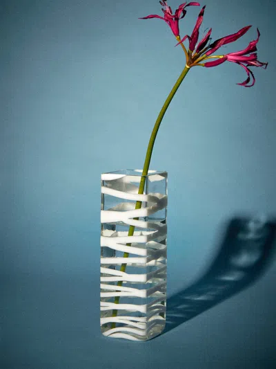 Antique And Vintage 1960s Vistosi Glass Vase (9in/22.5cm)