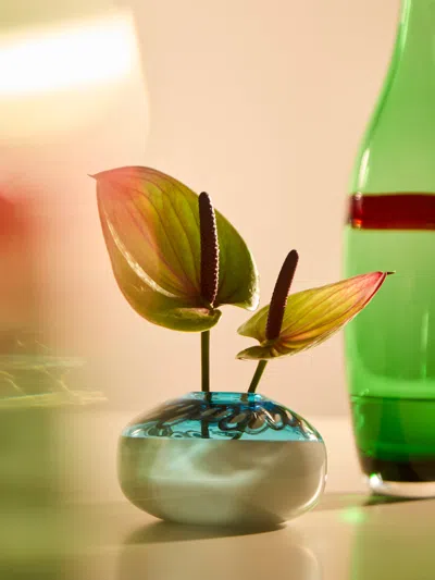 Antique And Vintage 1965 Anzolo Fuga Murano Glass Vase (5in/13cm) In Multi