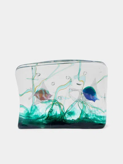 Antique And Vintage 1970 Gino Cenedese Glass Aquarium Sculpture In Multi