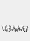 Antique And Vintage 1970s Baccarat Crystal Liquer Glasses (set Of 6) In Transparent