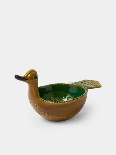 Antique And Vintage 1970s Bitossi Ceramiche Bird Ceramic Bowl