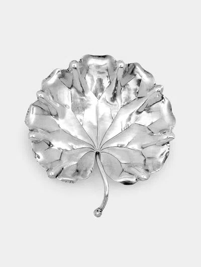 Antique And Vintage 1970s Buccellati Solid Silver Geranium Leaf
