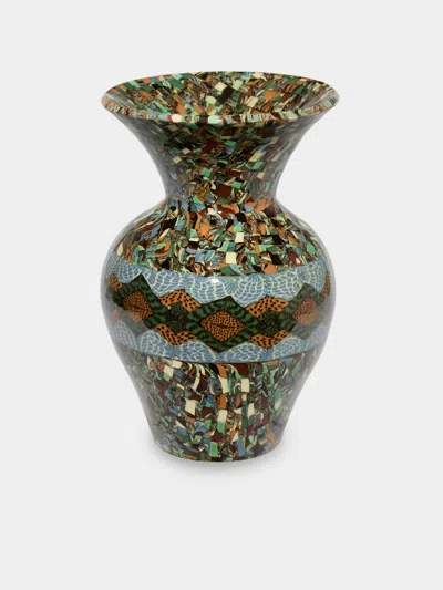 Antique And Vintage 1970s Jean Gerbino Ceramic Vase (9in/23cm) In Multi
