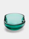 Antique And Vintage 1970s Murano Glass Ashtray In Green