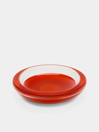 Antique And Vintage 1970s Murano Glass Ashtray In Orange