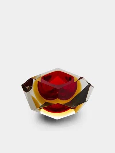 Antique And Vintage 1970s Murano Glass Ashtray In Multi