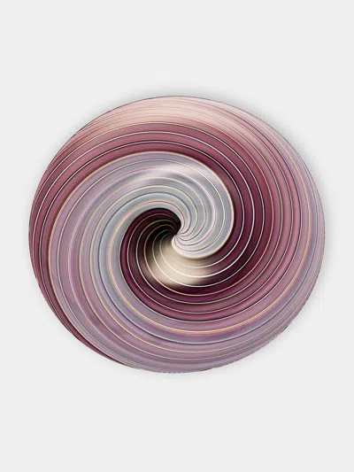 Antique And Vintage 1970s Murrina Murano Glass Platter  Abask Luxury Gift In Pink