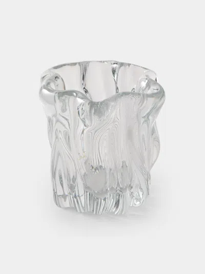 Antique And Vintage 1970s Tapio Wirkkala Glass Vase (8in/20cm) In Transparent