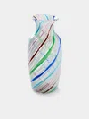 Antique And Vintage 1980s La Fornasotta Murano Glass Vase (11in/28.5cm) In Multi