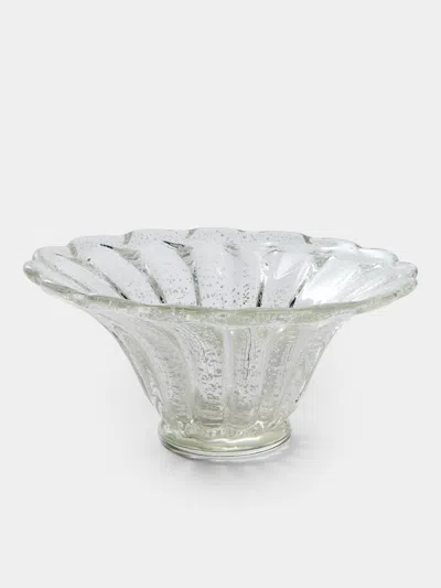 Antique And Vintage 1980s Murano Glass Bowl In Transparent