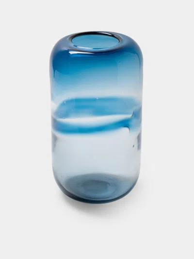 Antique And Vintage 1980s Murano Glass Vase (13.5in/34cm) In Blue