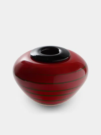 Antique And Vintage 1980s Murano Glass Vase (8in/21cm) In Red