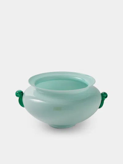 Antique And Vintage 1980s Venezia Vetri Glass Vase (27.5in/69.5cm) In Blue