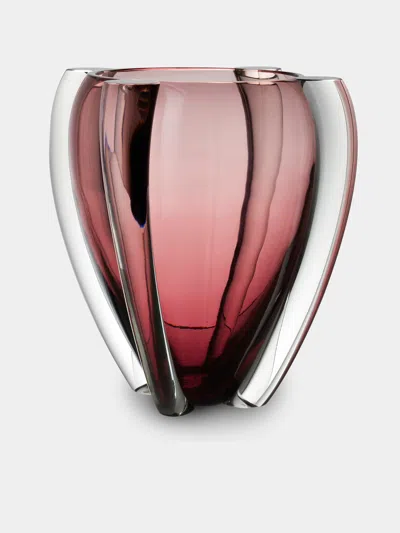 Antique And Vintage 1980s Venini Crystal Vase (12in/30.5cm) In Multi