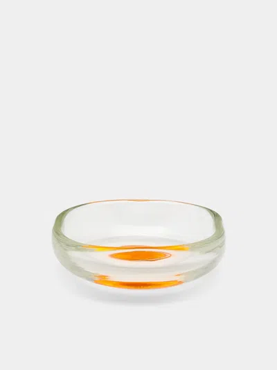 Antique And Vintage 1980s Venini Murano Glass Ashtray In Transparent