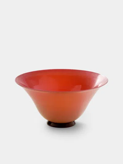 Antique And Vintage 1980s Venini Murano Glass Bowl In Orange