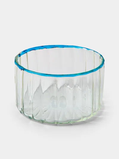 Antique And Vintage 1980s Venini Murano Glass Optical Vase (8in/20cm)