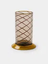 Antique And Vintage 1982 Brigitta Karrlson For Venini Upsala Glass Vase (8in/20cm) In Brown