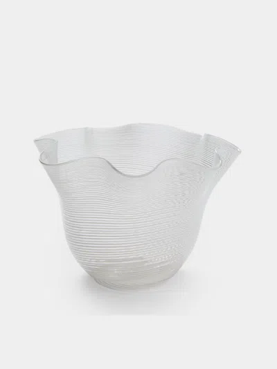 Antique And Vintage 1983 Zanellato/bortotto Filigrana Glass Vase (6.5in/17cm) In Transparent