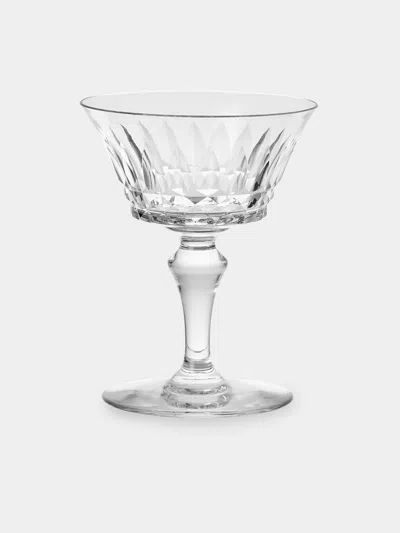 Antique And Vintage 1990s Baccarat Crystal Champagne Coupes (set Of 12) In Transparent
