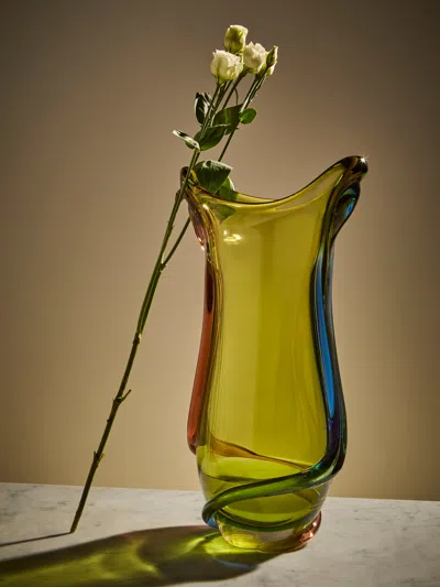 Antique And Vintage 20th-century Daum Crystal Vase (17in/43cm) In Transparent