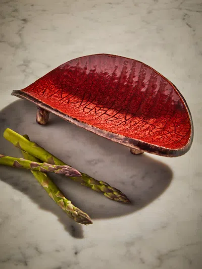 Antique And Vintage Mid-century Accolay Ceramic Dish In Multi