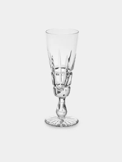 Antique And Vintage Mid-century Bayel Crystal Champagne Flutes (set Of 12) In Transparent