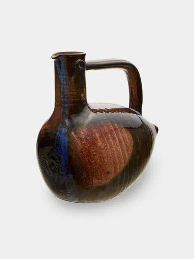 Antique And Vintage Mid-century Bird Ceramic Jug In Multi