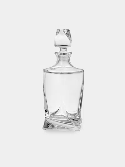 Antique And Vintage Mid-century Daum Crystal Carafe In Transparent