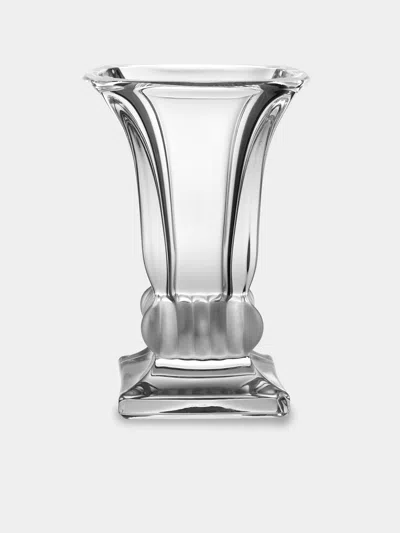 Antique And Vintage Mid-century Daum Crystal Vase (9in/23.5cm) In Transparent