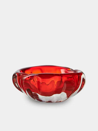 Antique And Vintage Mid-century Glass Ashtray