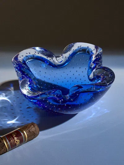 Antique And Vintage Mid-century Glass Ashtray