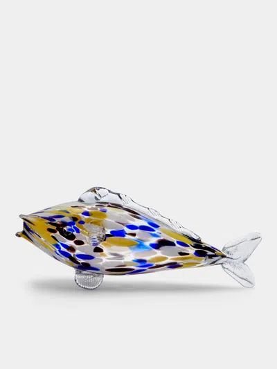 Antique And Vintage Mid-century Glass Fish Sculpture