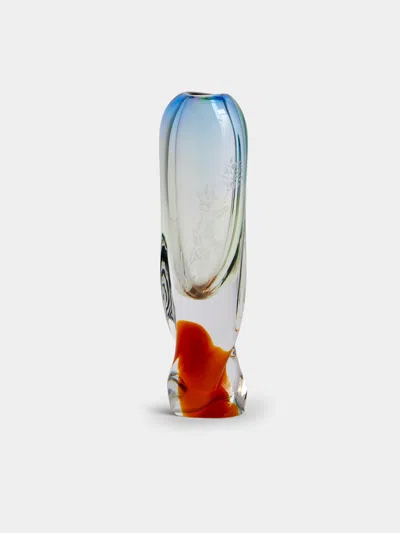 Antique And Vintage Mid-century Glass Vase (10in/26cm)