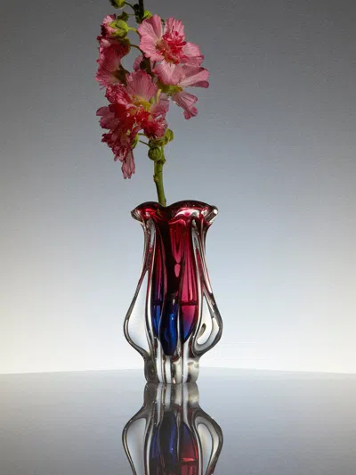 Antique And Vintage Mid-century Glass Vase (10in/26cm)